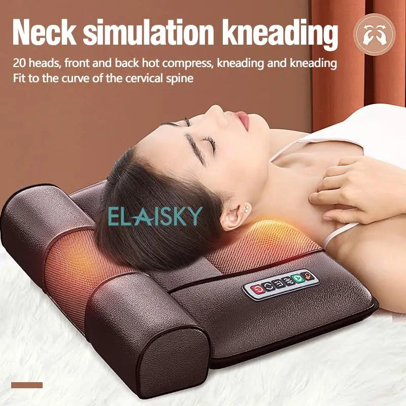 ELAISKY Electric Massage Mattress Cushion With Heat Vibration Infrared