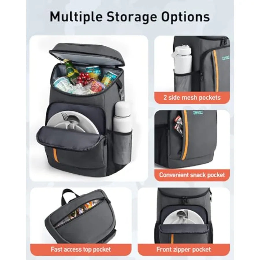 Lightweight Insulated Leak-Proof Cooler Backpack for Men and Women
