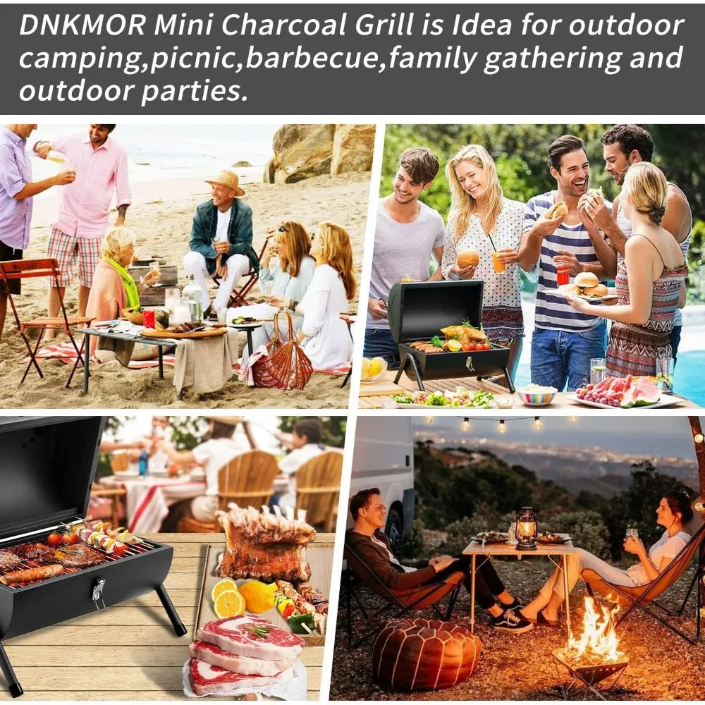 NBVCX Portable Charcoal Tabletop Grill For Outdoor BBQ And Camping
