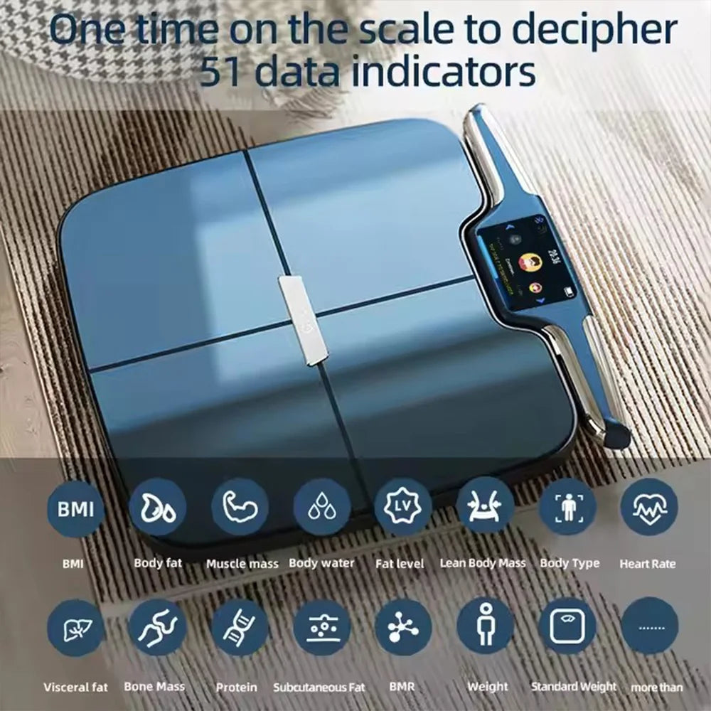 Smart Eight Electrode Digital Bathroom Scale With App Sync BMI