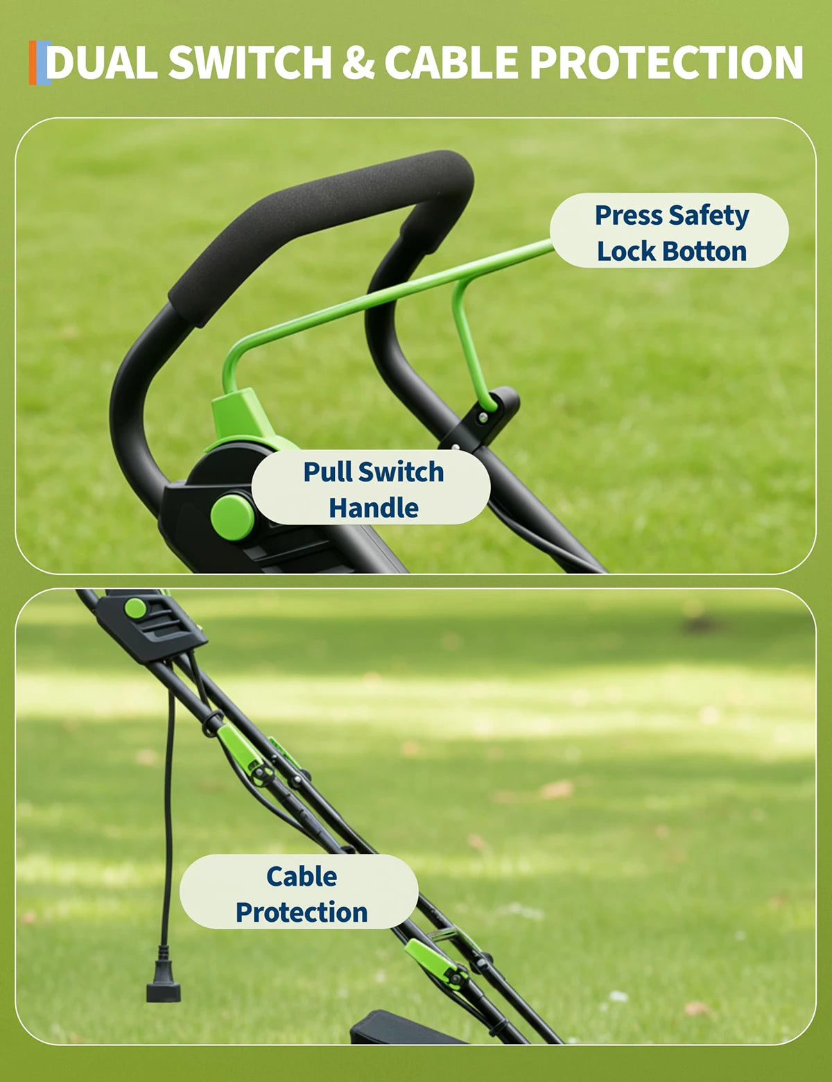 15.5 Amp 14-Inch Electric Lawn Dethatcher Scarifier, Corded Lawn Aerator With 14.5 Gal Bag, 5-Depth Adjustable Handle