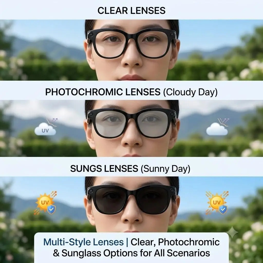 SENBONO AI Smart Glasses With 2MP/5MP/8MP Cameras AI Translation