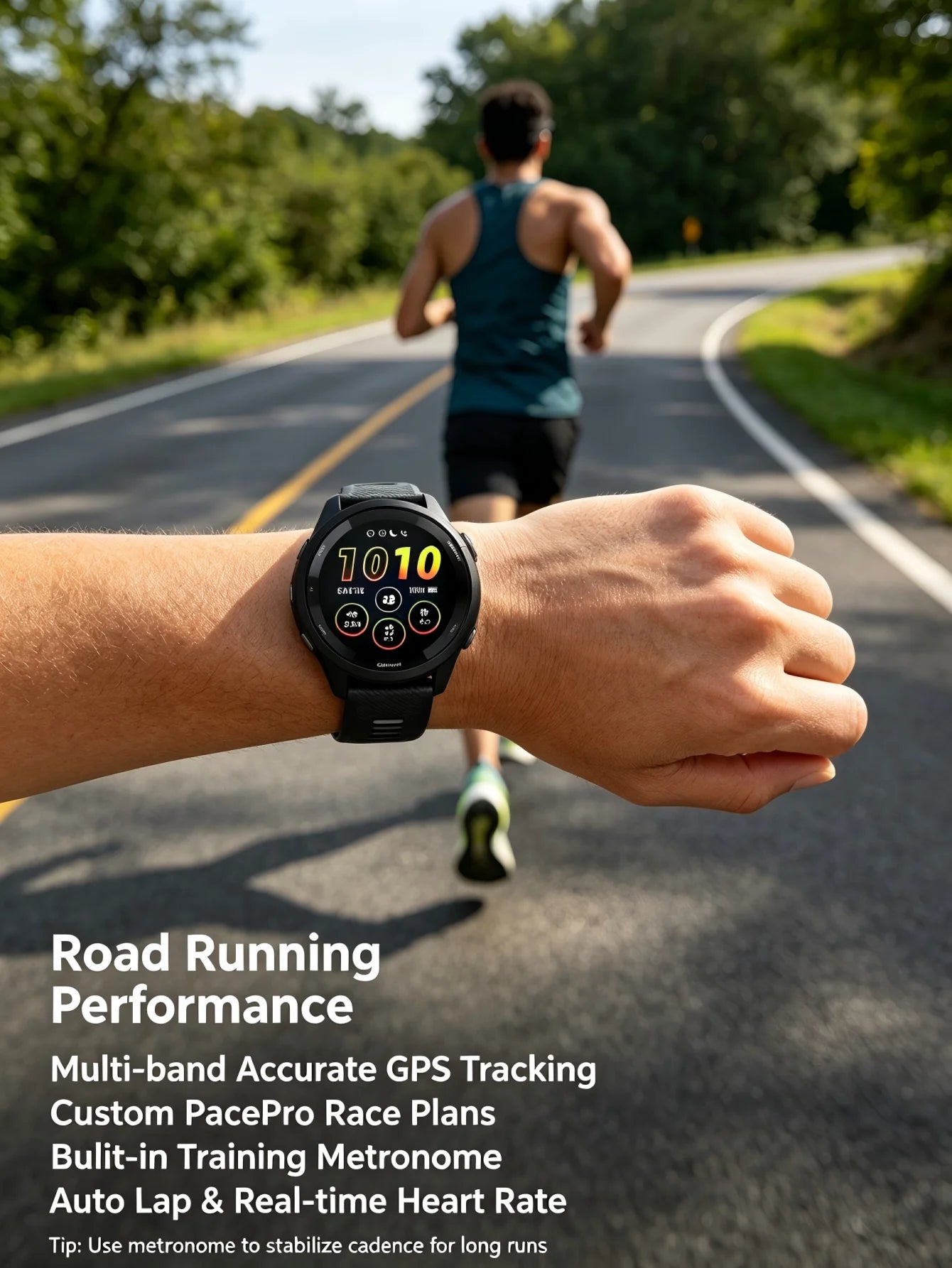Garmin Forerunner 265 Multiband Gps Running Smartwatch Fitness