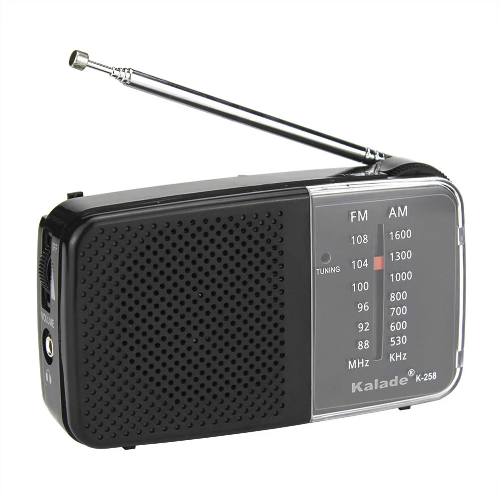 Portable AM FM Radio With Built In Speaker For Elderly Emergency Weather Alerts