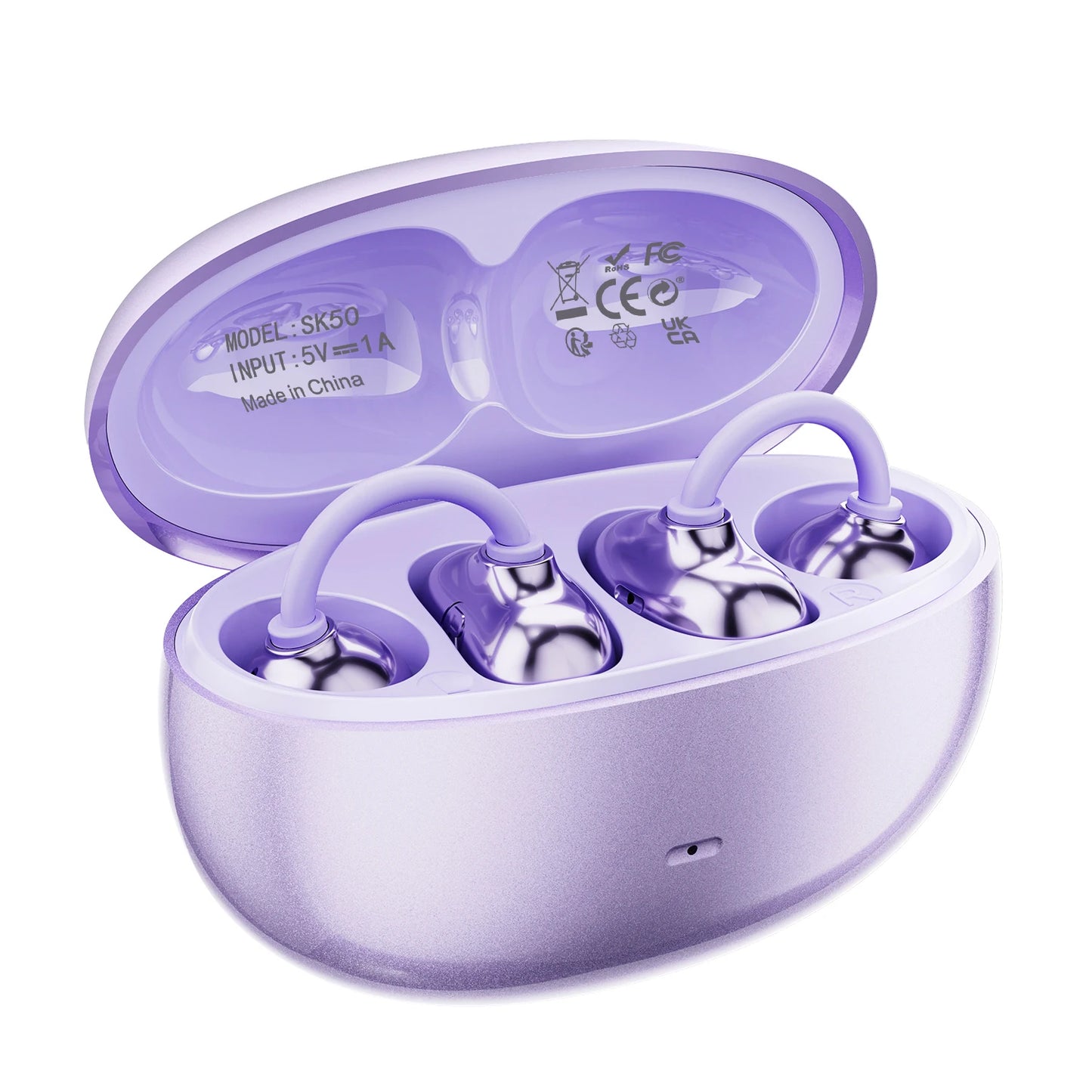 SHUKE Open Ear Clip Headphones Wireless Bluetooth 6.0 With Microphone