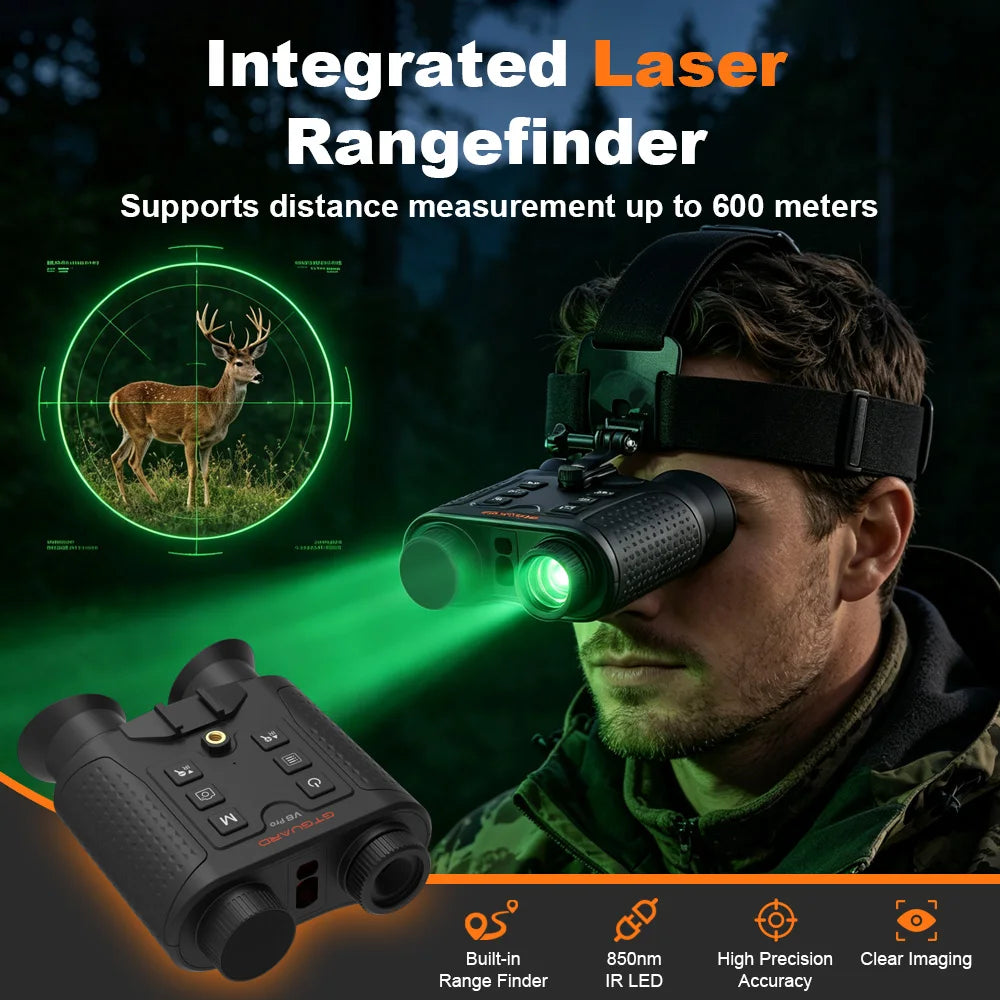 4K Night Vision Binoculars 8X Digital Zoom Infrafred Night Vision Goggles Telescope Day/Night Use for Outdoor Hunting Support Video & Photo