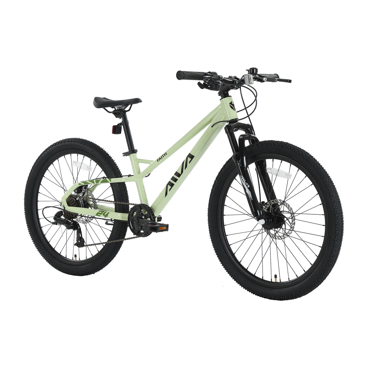 Aluminum Hardtail Mountain Bike With Seven Speed Disc Brakes