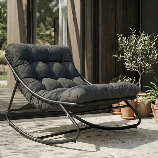 XMSJ Outdoor Metal Patio Rocking Chair For Indoor And Outdoor Use