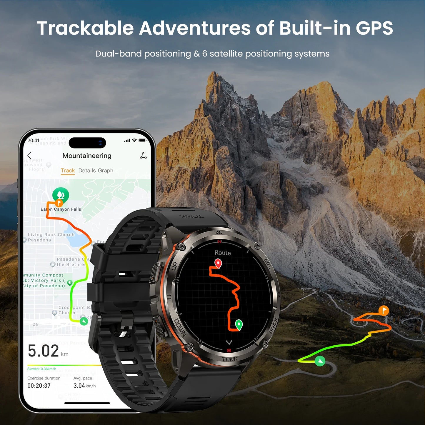 Kospet Tank T3 Ultra 2 GPS Smart Watch With Bluetooth