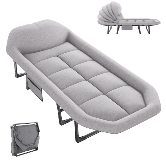 JHK Folding Camping Cot With Mattress 450lb Capacity