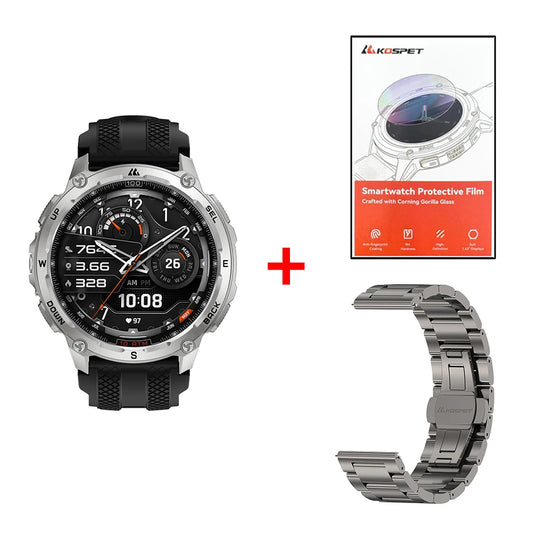 KOSPET Tank T4 Smartwatch for Men GPS Maps 10ATM Waterproof