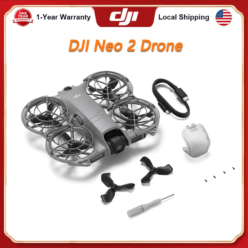 DJI NEO 2 Drone 4K With Camera Palm Takeoff & Landing Gesture Control Smooth Reliable Tracking Lightweight Foldable Mini Drone All-Around Safety & Flexible Flight