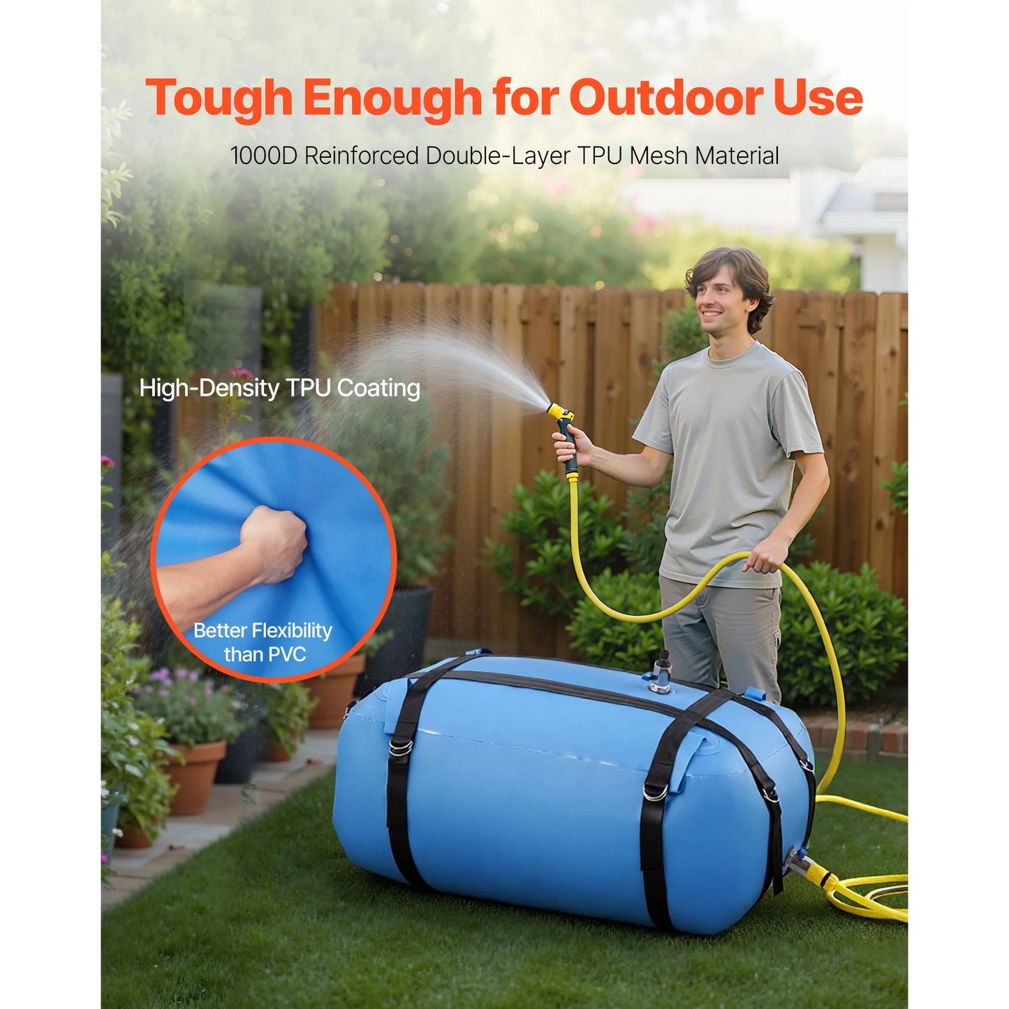TPU Soft Water Storage Bag Portable Collapsible Camping Irrigation Container
