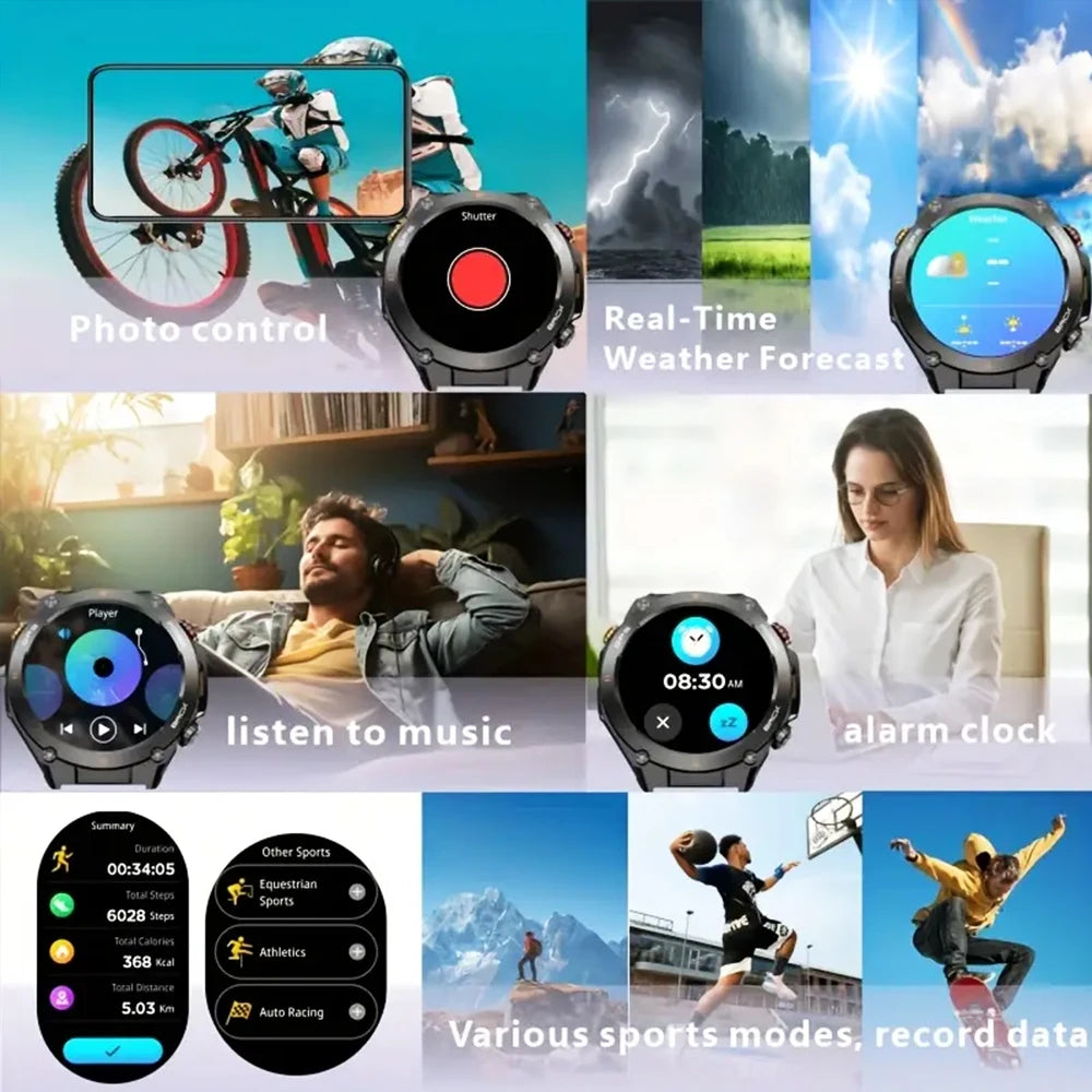 SENBONO GPS Smart Watch HD Display Bluetooth Phone Call 1ATM