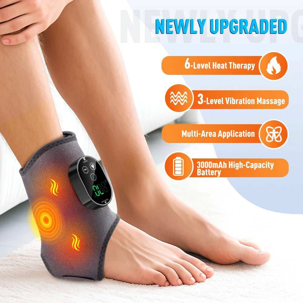 Hailicare Electric Foot Ankle Massager With Heat Vibration