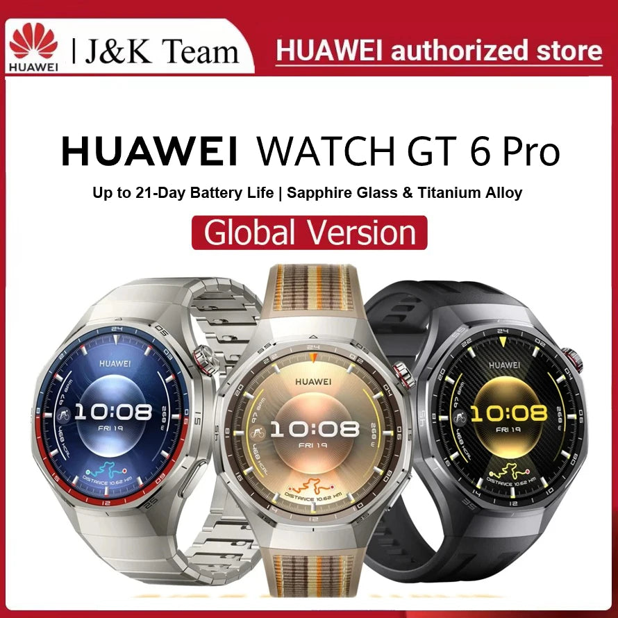 HUAWEI Watch GT 6 Pro Smartwatch Global Version iOS Android