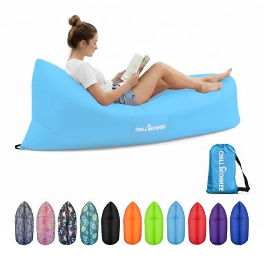 Portable Inflatable Lounger For Beach And Camping Self Inflating Air Couch