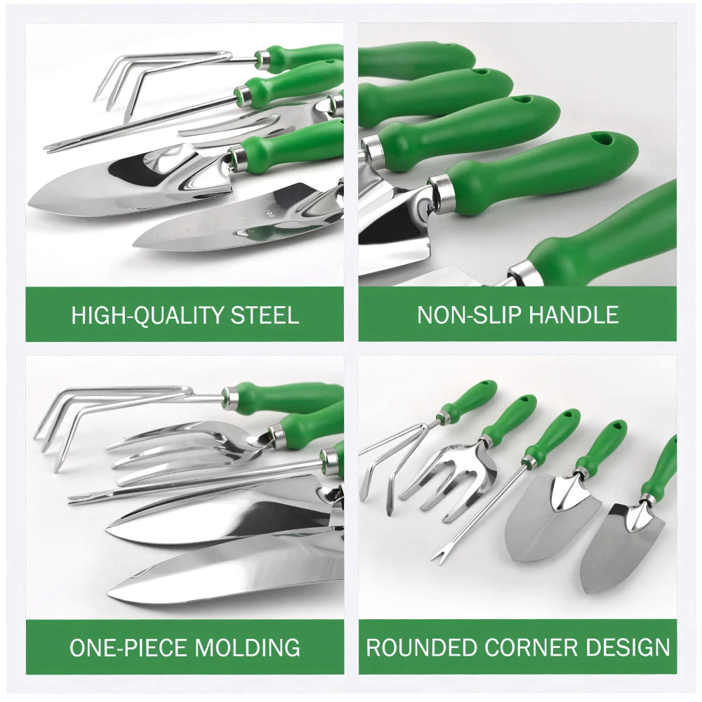 11Pc Outdoor Garden Tool Set With Ergonomic Grip Pruning Tools