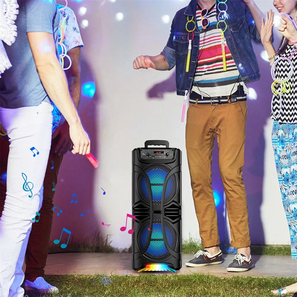 CURUK 6800W Portable Bluetooth Speaker With LED Lights Karaoke Outdoor