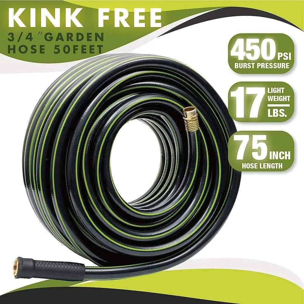 Heavy Duty Lightweight Garden Hose No Kink Leakproof 200 PSI