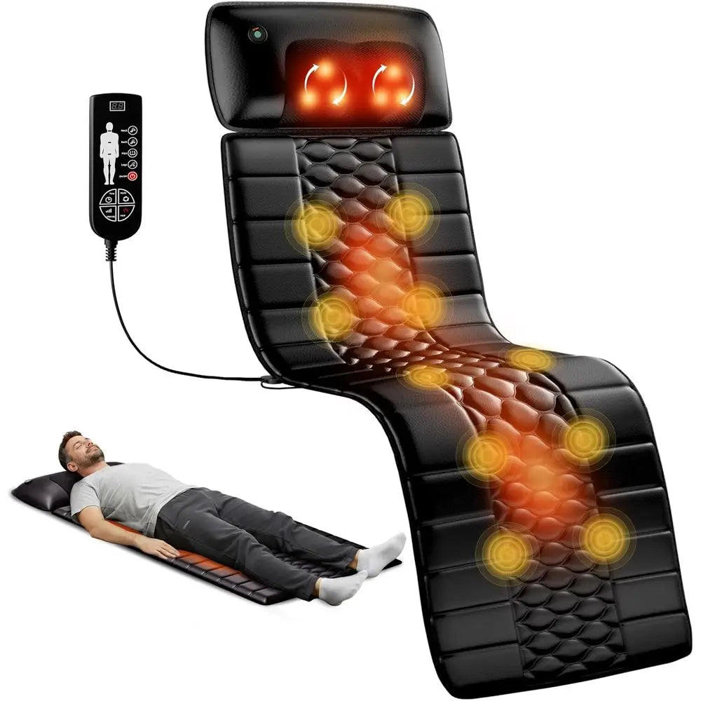 Full Body Shiatsu Massage Mat With Heat And Vibrating Motors