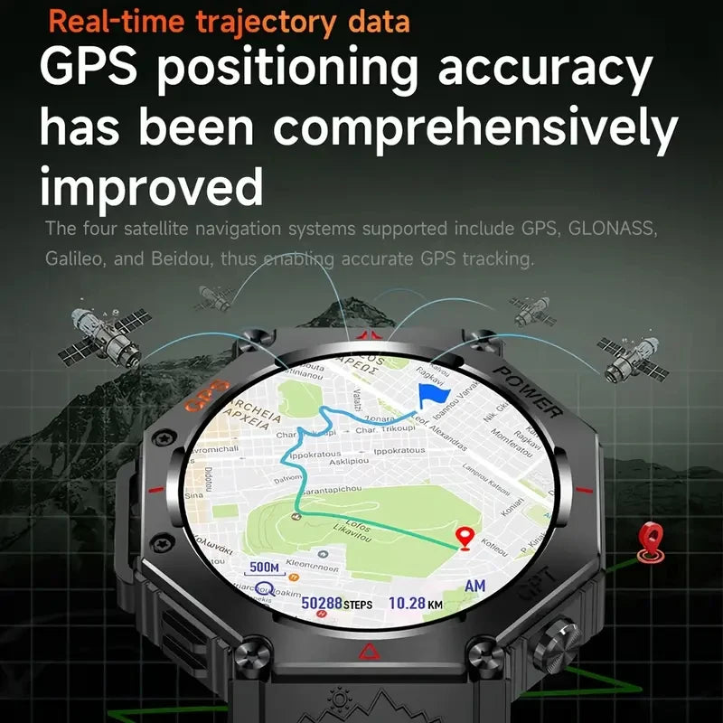 Senbono GPS Smartwatch Built In Bluetooth Calls Fitness Tracker Waterproof