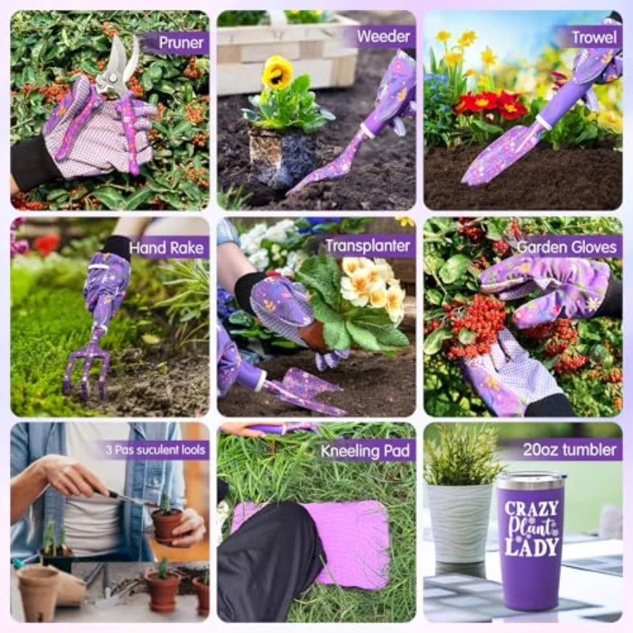 Gardening Tools Set For Women 14 Piece Kit With Bag