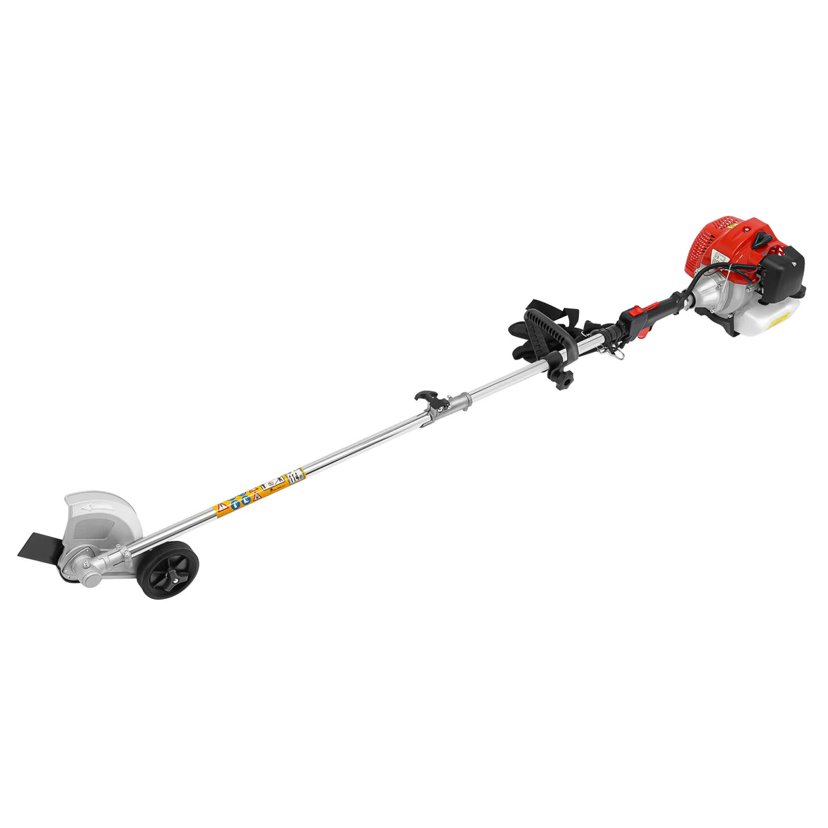 43cc 1.25kW Gasoline Brush Cutter, 2-Stroke Weed Wacker with 2 Blade Heads (Roller & Mowing), for Lawn, Orchard, Tea Garden, Rice Wheat Cutting, and Bush Clearing, 8500rpm High-Speed Grass Trimmer