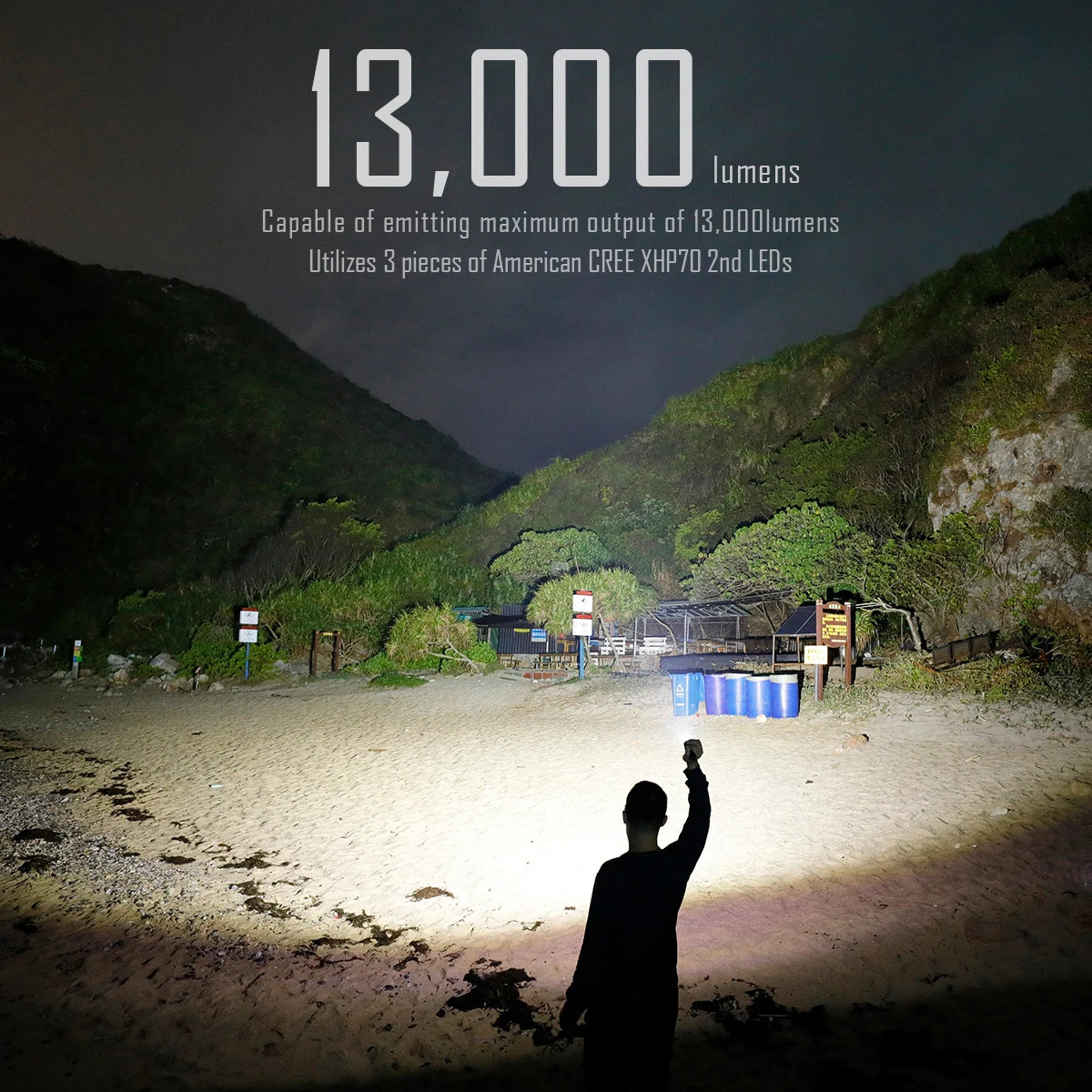 IMALENT MS03 EDC Flashlight 13000 Lumens Rechargeable Handheld Torch for Adventure Mountain Climbing Outdoor Exploration