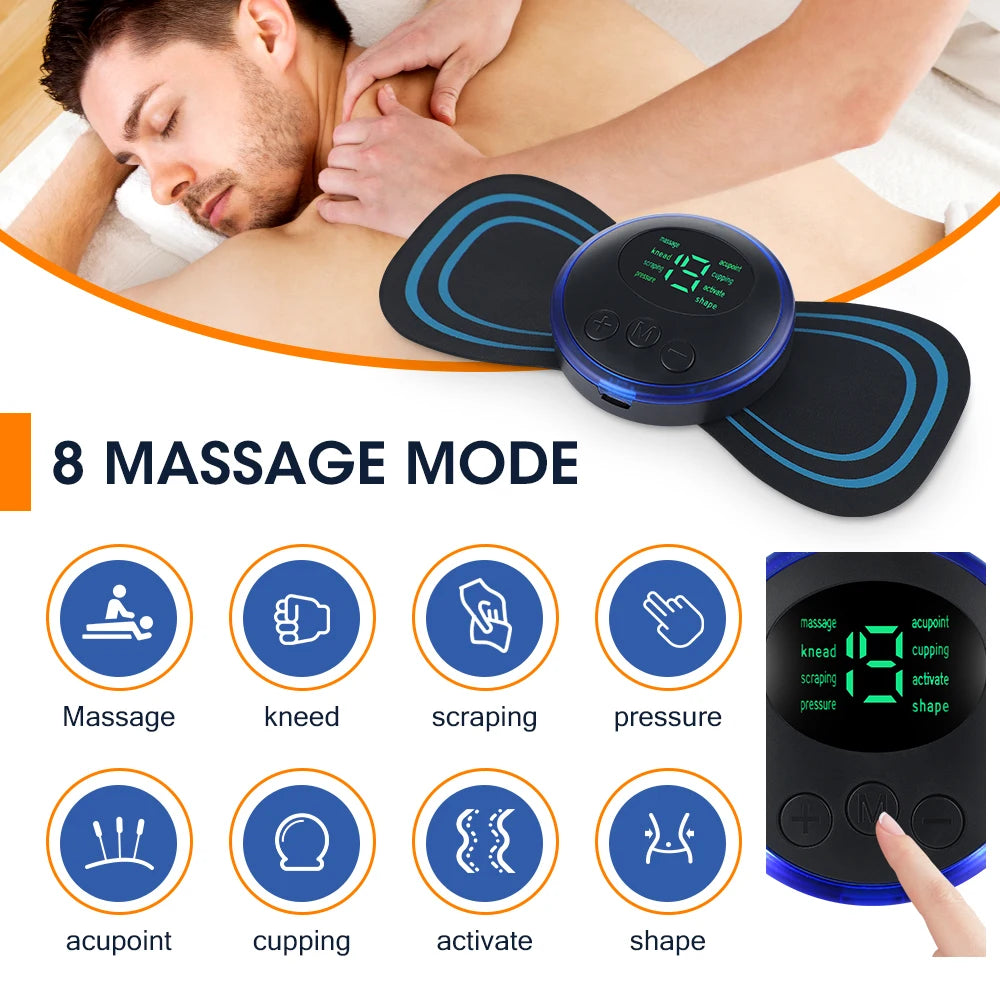 Electric Neck Massager Portable Cervical Vertebra Massage Patch for Muscle Relaxation And Shoulder Stretcher
