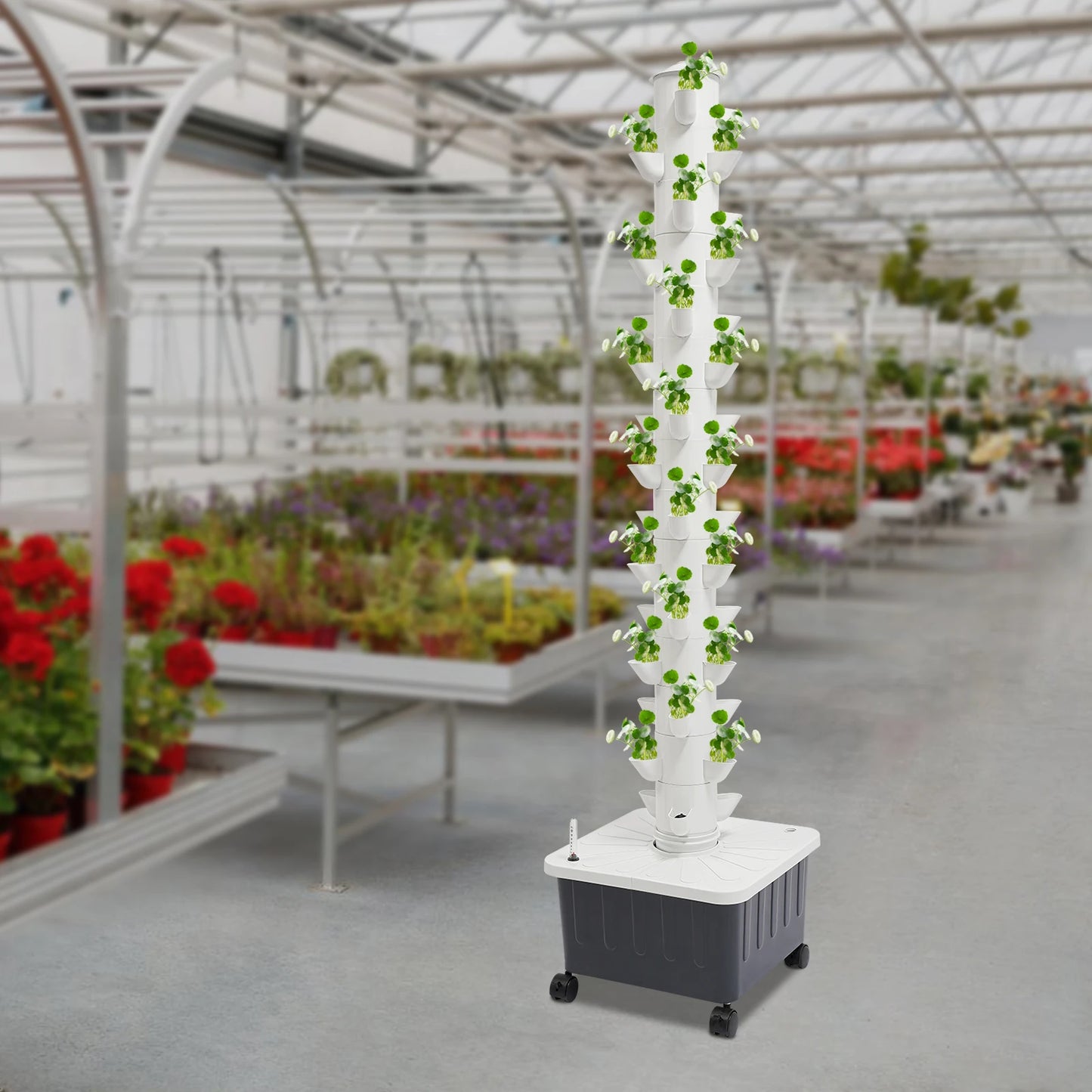 Hydroponic Growing System 45 Holes Vertical Hydroponics Tower Garden 15 Layers 3 Holes Per Layer Indoor Herb Vegetable Grow Kit