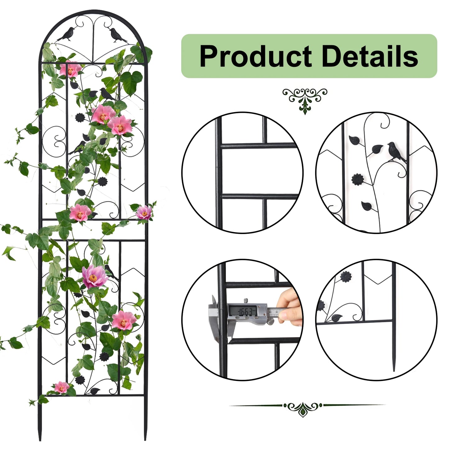 Metal Garden Trellis Fence Anti Rust For Climbing Plants