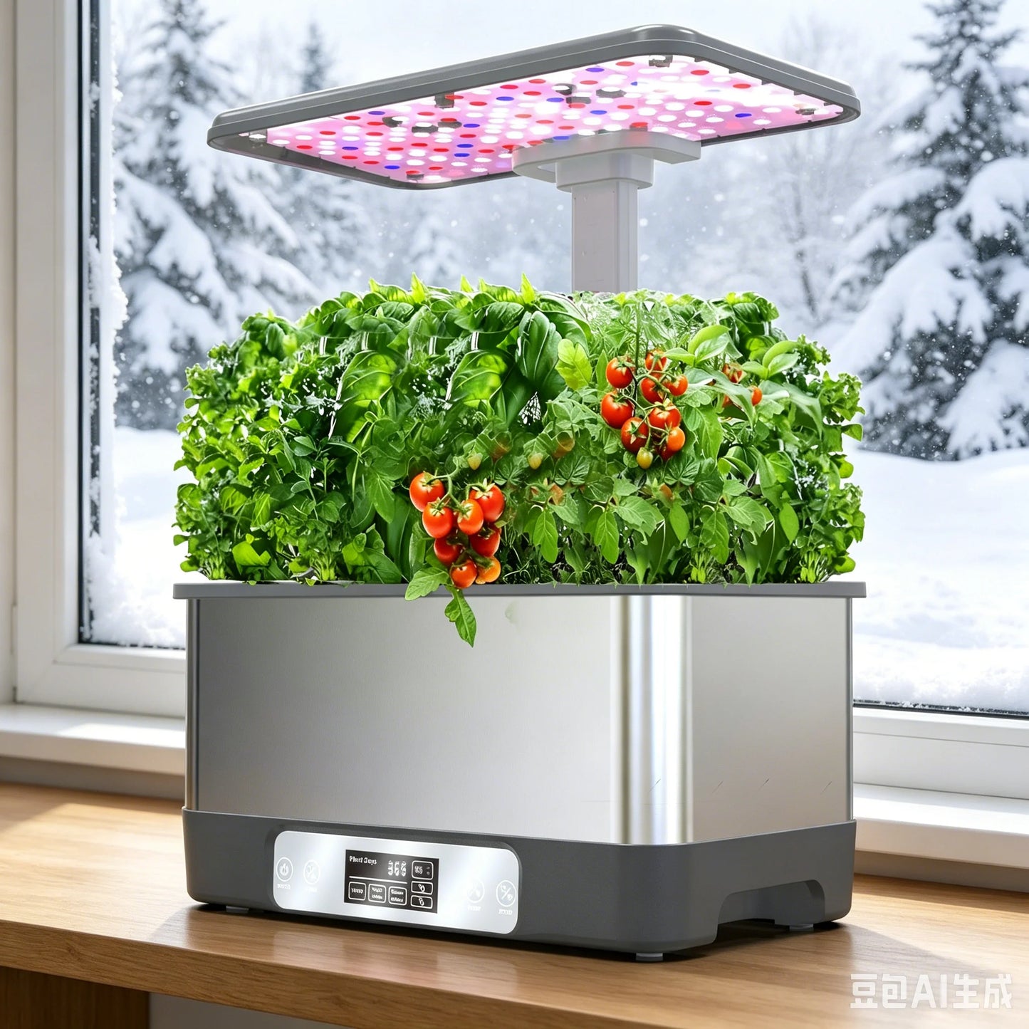 BHTNYOO Indoor Hydroponic Herbs Garden Kit With 8 Pods LED Light
