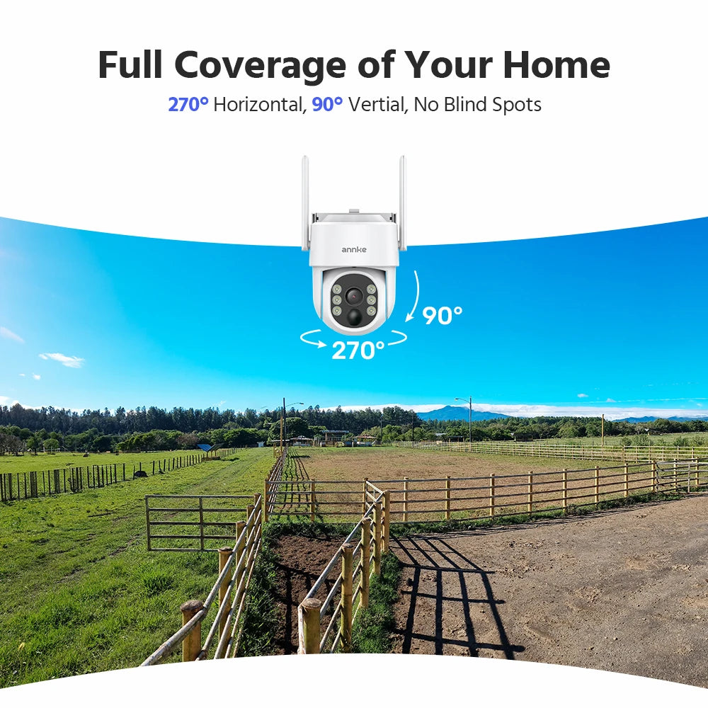 ANNKE 4MP Solar Wireless Outdoor Security Camera With WiFi 6