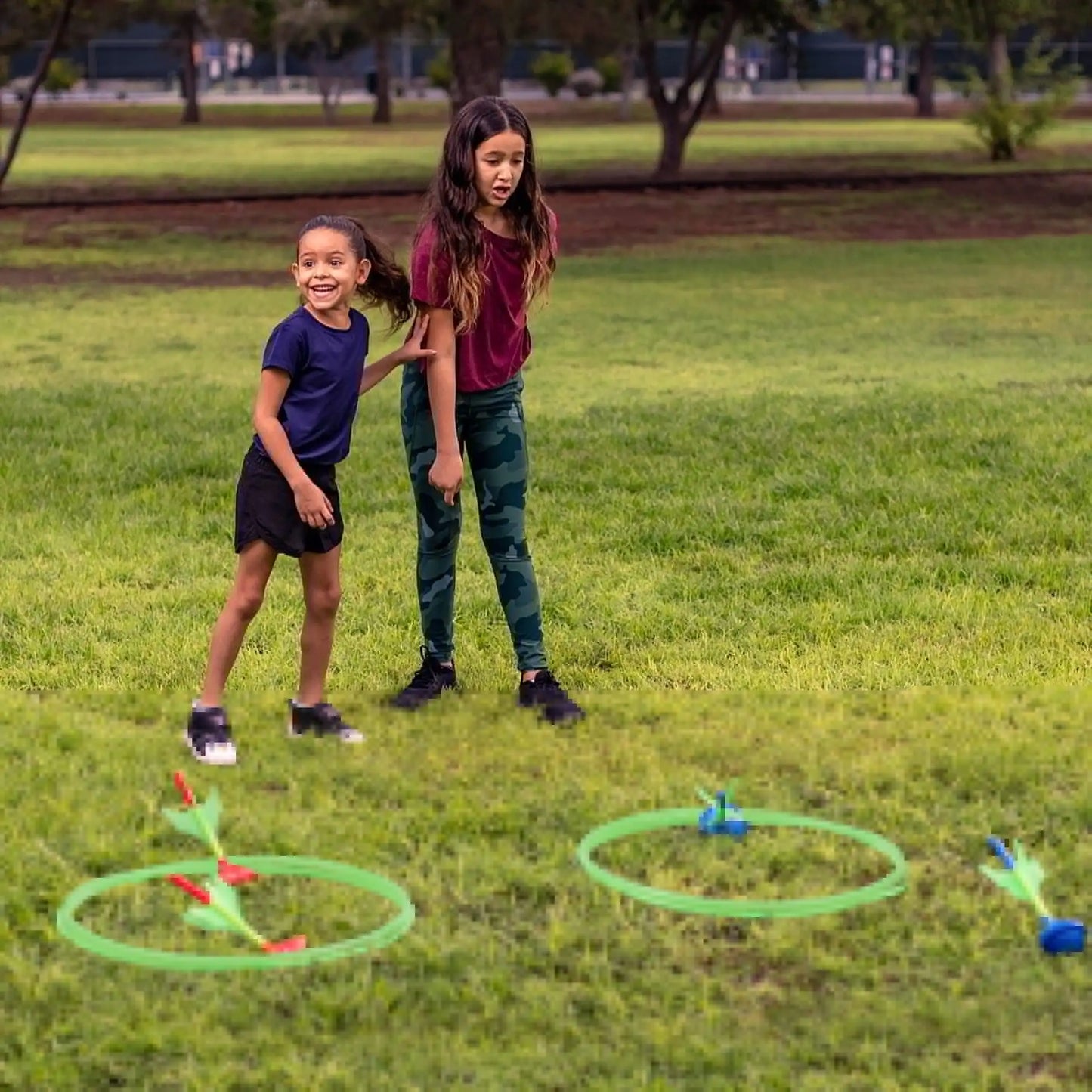 Joyfy Premium Glow In The Dark Outdoor Lawn Darts Set