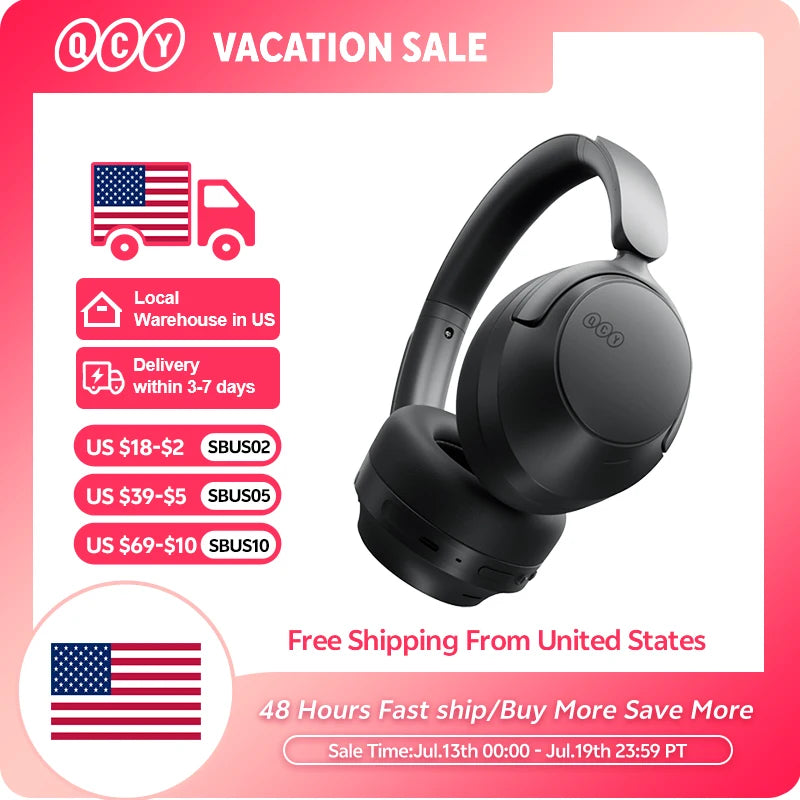 QCY H3S Over Ear Wireless Headphones HiRes LDAC ANC