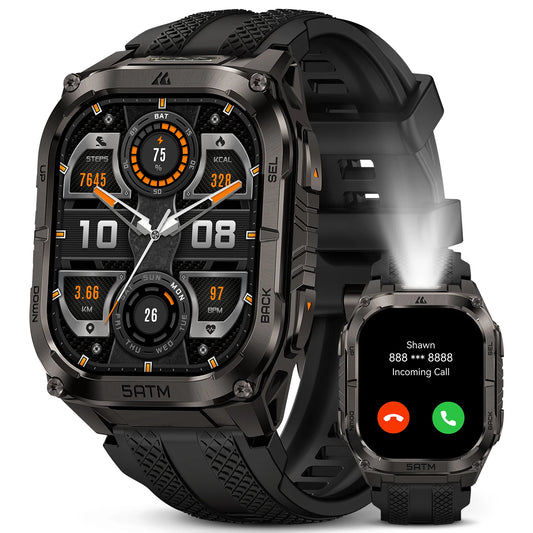 KOSPET Tank M4C Rugged Military GPS Smartwatch With Flashlight