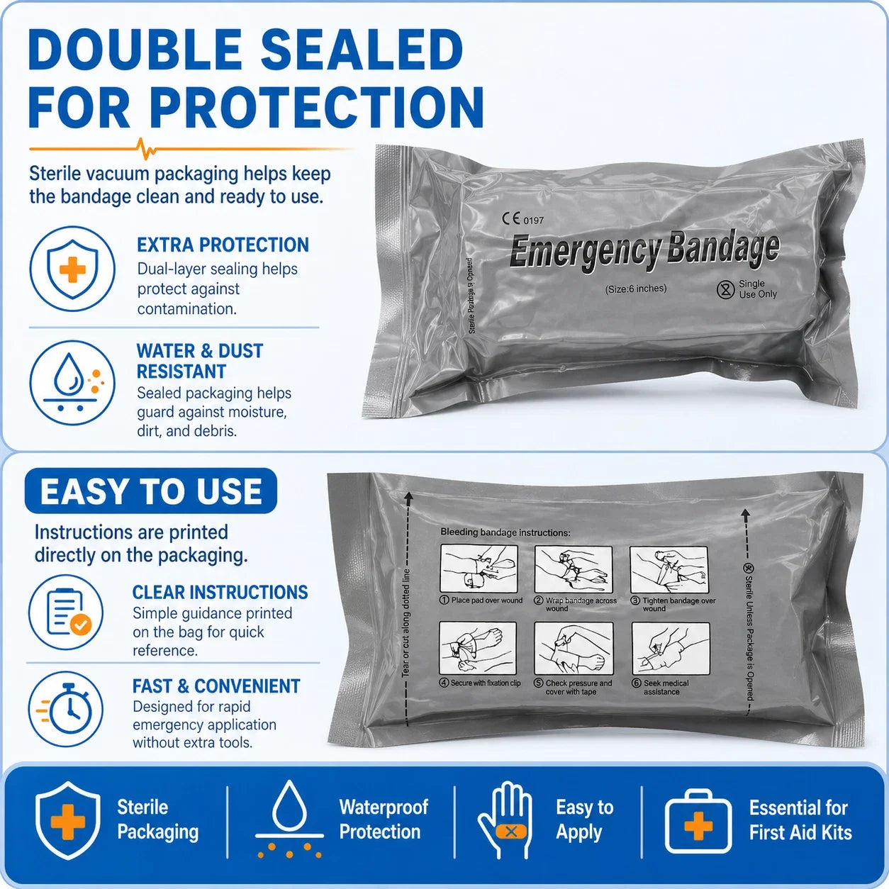 Emergency First Aid Kit 397Pcs Tourniquet Trauma Medical Bag Outdoor