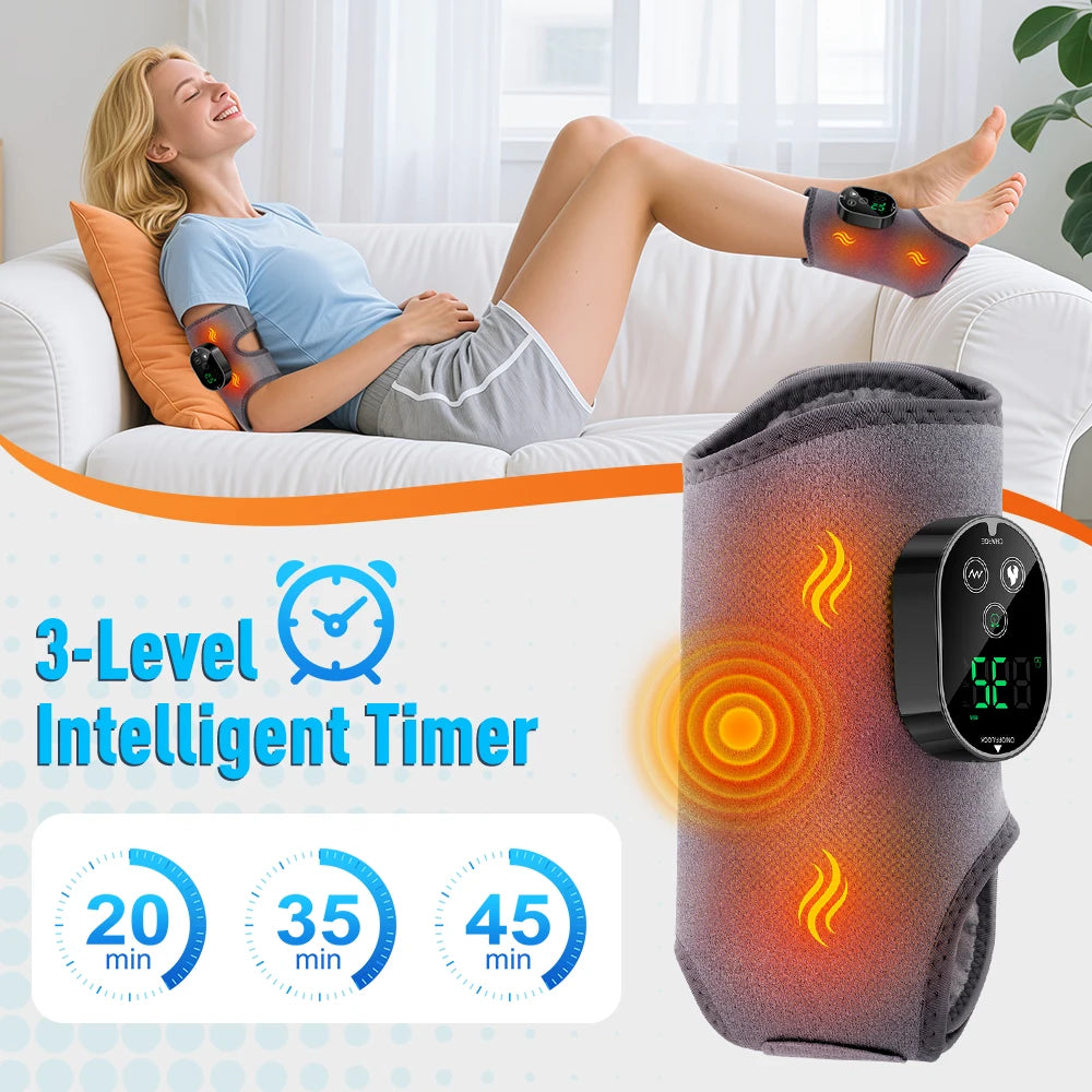 Hailicare Electric Foot Ankle Massager With Heat Vibration