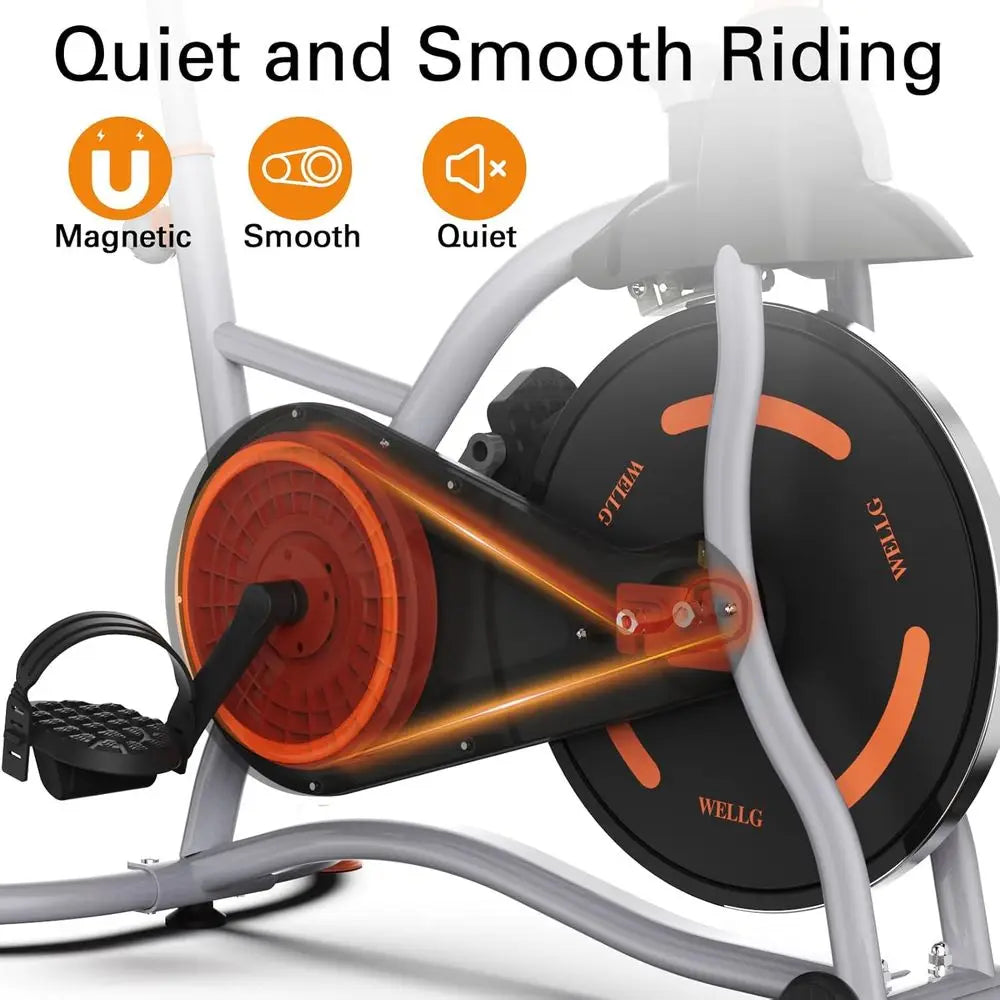 Indoor Cycling Stationary Exercise Bike Digital Display Heart Rate Sensor Phone Mount 265LB Home Cardio Workout Bike