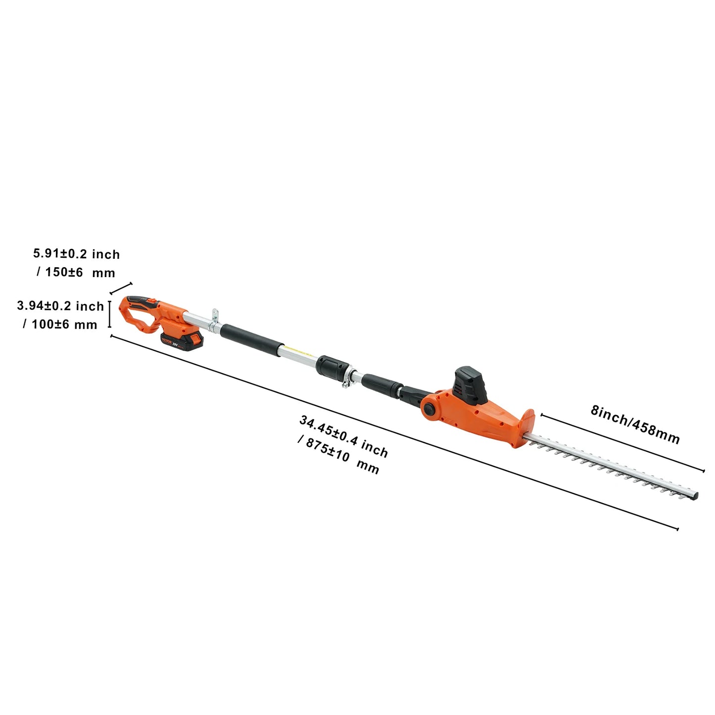 SucceBuy 20V Cordless Hedge Trimmer Kit With Battery Charger