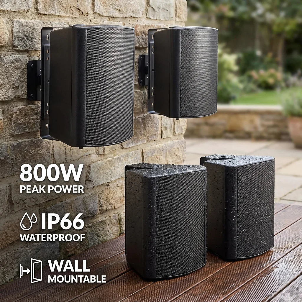 STUDIOFINIX Outdoor Bluetooth Speaker 800W Waterproof Wall Mount Loudspeaker