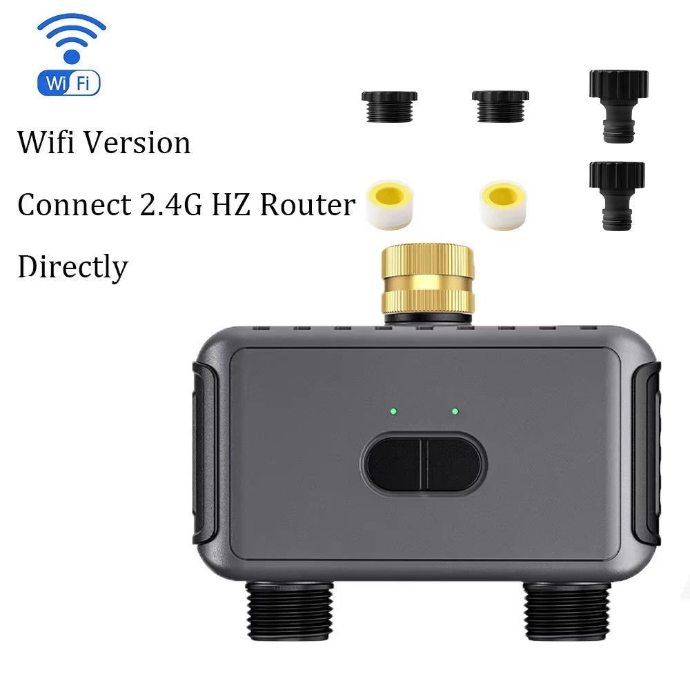 INSOMA Wifi Direct Automatic Water Timer Garden Irrigation Watering System Dual Hose Remote Control Sprinkler Programmer for Yard Lawn