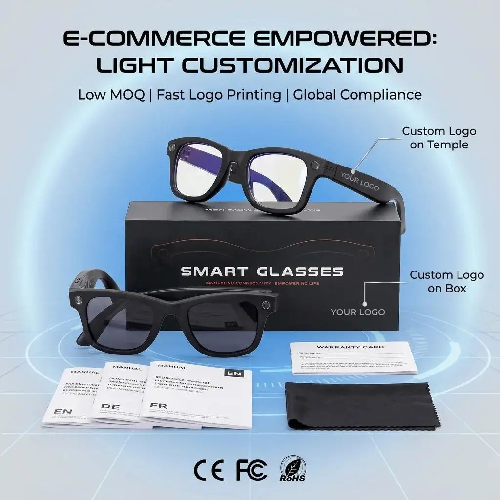 Smart Glasses GS4 MAX Dual Lenses 8MP 1080p Video Camera