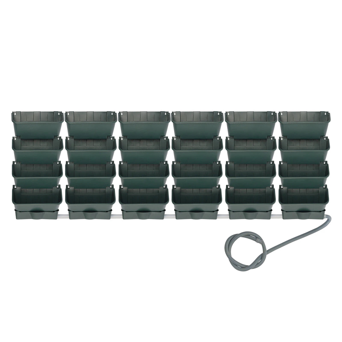 24 Pockets Army Green Hanging Vertical Wall Planter PP Silicone Vertical Garden Planter Hanging Wall-mounted for Indoor Outdoor