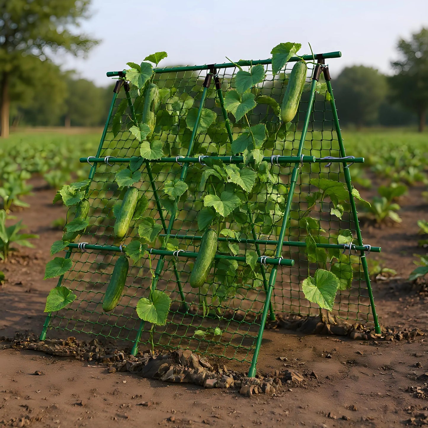 HiMISS Raised Bed Trellis A Frame Garden Netting For Climbing