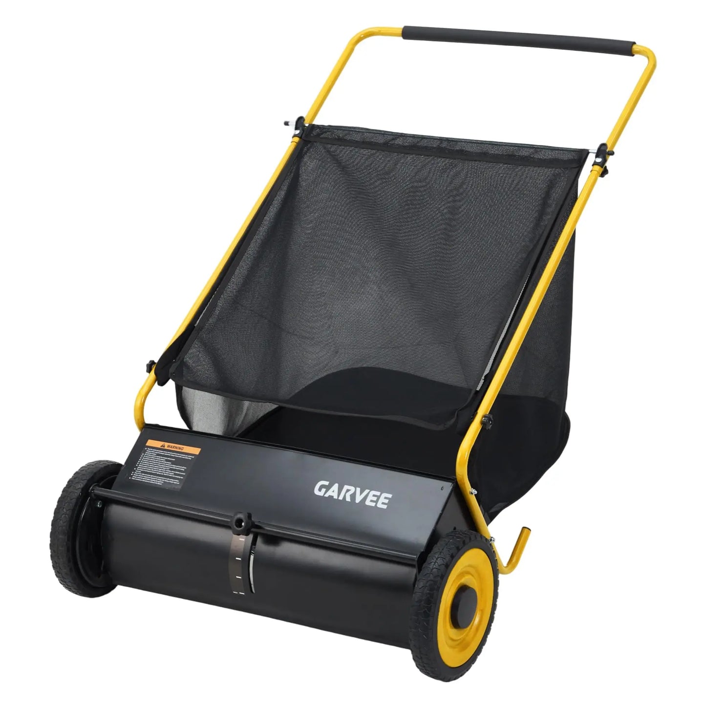 HiMISS Push Lawn Sweeper With Adjustable Brush Height For Grass