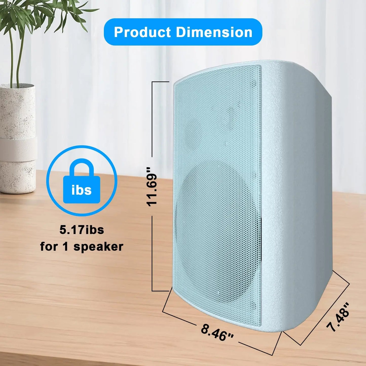 STUDIOFINIX Outdoor Bluetooth Speaker 800W Waterproof Wall Mount Loudspeaker