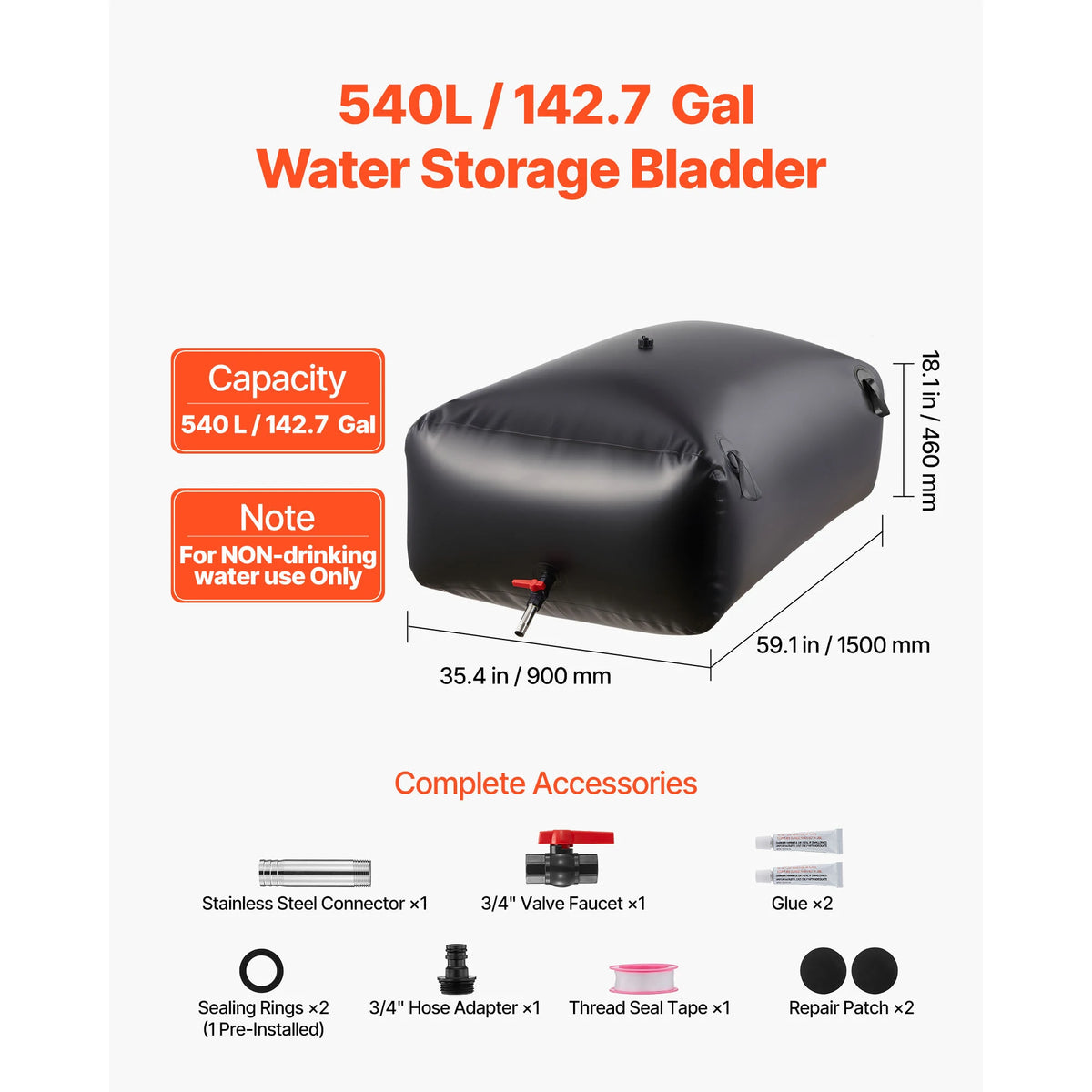 TPU Soft Water Storage Bag Portable Collapsible Camping Irrigation Container