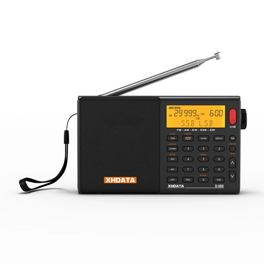 XHDATA D808 Portable Multiband Radio Receiver AM FM SW MW SSB RDS